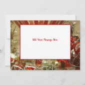 Rood en Goud Vakantie Decor Flat Vakantie Kaart (Achterkant)