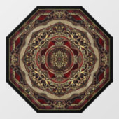 Rood en Goud Venster Cling Raamsticker (Vel)