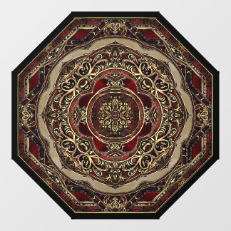 Rood en Goud Venster Cling Raamsticker