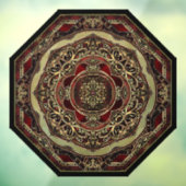 Rood en Goud Venster Cling Raamsticker (Vel 3)