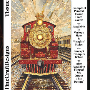 Rood en Goud Vintage Loco, Mozaïek DH3R Decoupage Tissuepapier