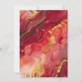 Rood en goud vlammende hete 40e verjaardag kaart (Achterkant)