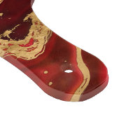 Rood en goud Vloeibare marmer Abstract Snijplank (Hoek)