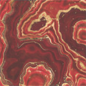 Rood en goud Vloeibare marmer Abstract Sticker (Voorkant)