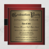 Rood en goudAfstuderen Kaart (Voorkant / Achterkant)