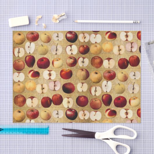  rood- en goudappels, goudalfabet tissuepapier (Craft)