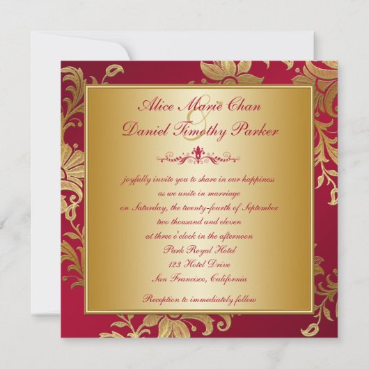 Rood- en goudbekentenis kaart (Achterkant)