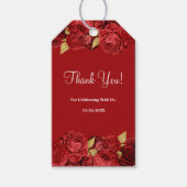 Rood- en goudbloedige Labels Cadeaulabel (Voorkant)