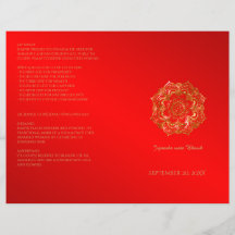 Rood en goudbloem Indiaas bruiloft