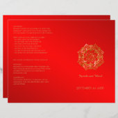 Rood en goudbloem Indiaas bruiloft (Voorkant / Achterkant)