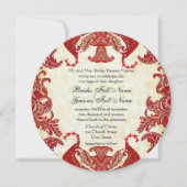 Rood- en goudbruiddhuwelijk kaart (Voorkant)