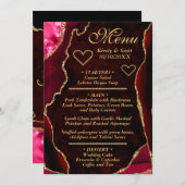 Rood- en goudbruinbruidjes menu (Voorkant / Achterkant)