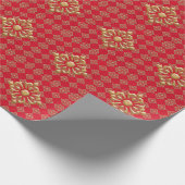 Rood- en gouddiamanten, gekreukeld cadeaupapier (Hoek)