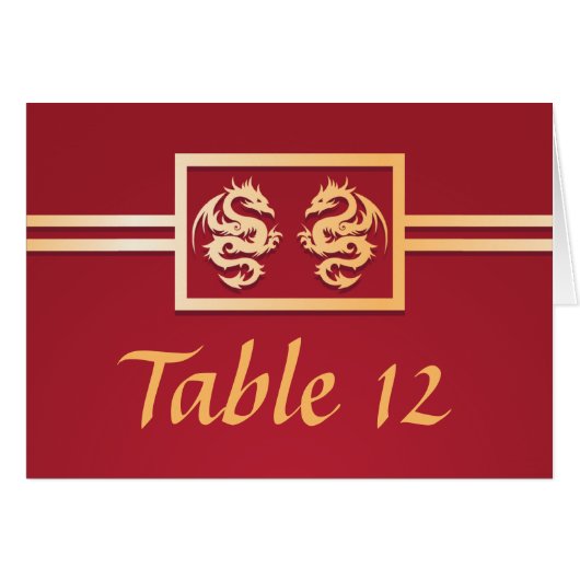 Rood- en gouddrakengetallen plaatsen (Voorkant Horizontaal)