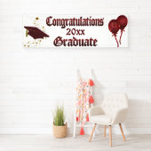 Rood en gouden Afstuderen banner (Insitu)