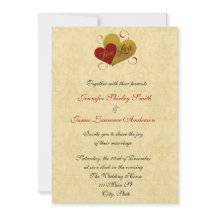 Rood en gouden bruiloft