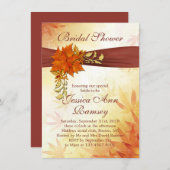 Rood en gouden herfst laat Vrijgezellenfeest invul Kaart (Voorkant / Achterkant)