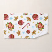 Rood- en gouden kerstballen, kerstheilig bad handdoek (Handdoek)
