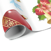 Rood- en gouden kerstballen, kerstheilig cadeaupapier (Rol Hoek)