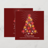 Rood- en gouden kerstboom kaart (Voorkant / Achterkant)