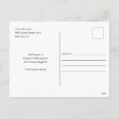 Rood- en gouden kerstfeestbriefkaart feestdagenkaart (Achterkant)