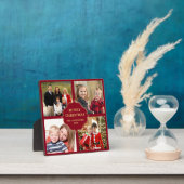 Rood en gouden Kerstmis 4 Square Foto's Collage Fotoplaat (Insitu)