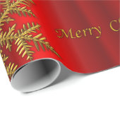 Rood en gouden Kerstmis Cadeaupapier (Rol Hoek)