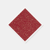 Rood en gouden kerstpatroon | Napkin Servet (Hoek)