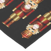 Rood- en gouden kerstreckers korte tafelloper (Hoek)