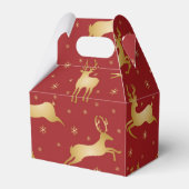 Rood- en gouden kerstrendieren bedankdoosjes (Achterkant)