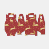 Rood- en gouden kerstrendieren bedankdoosjes (Uitgevouwen)