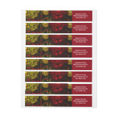 Rood- en gouden kerstsierbomen — Omslagadres Adreslabel Wikkel (Vel)