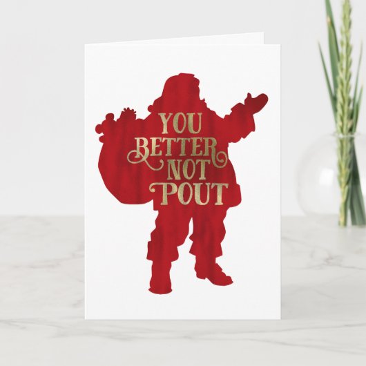 Rood- en gouden kersttas U kunt beter geen Pout Pa Kaart (Voorkant)