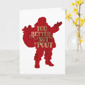 Rood- en gouden kersttas U kunt beter geen Pout Pa Kaart (Gele Bloem)