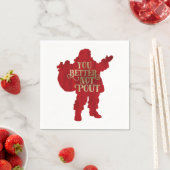 Rood- en gouden kersttas U kunt beter geen Pout Pa Servet (Insitu)