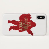 Rood- en gouden kersttasje Je kunt beter niet pout Case-Mate iPhone Case (Achterkant (horizontaal))