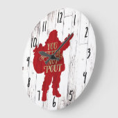 Rood- en gouden kersttasje Je kunt beter niet pout Grote Klok (Hoek)