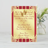 Rood en gouden Valentijnsdag Kaart (Staand voorkant)