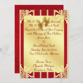 Rood en gouden Valentijnsdag Kaart (Voorkant / Achterkant)