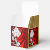 Rood en gouden verjaardagsfeestje bedankdoosjes (Geopend)