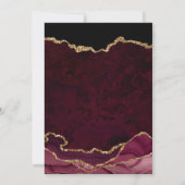 Rood- en goudfeeën Glitter Marble Agate Wedding Save The Date (Achterkant)
