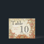 Rood- en goudgatsby Paisley Peacock-tabelnummer Briefkaart<br><div class="desc">Paisley Peacock Damask Wedding Table Numbers. Mehndi Indian Paisley Peacock Wedding  Elegant Red and Gold Wedding Table Numbers. Ideaal voor Indische,  Victoriaans,  Roaring 20s Gatsby of Medieval Renaissance Wedding Themes</div>