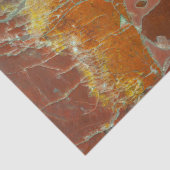 Rood en goudgepertrificeerd hout tissuepapier (Detail)