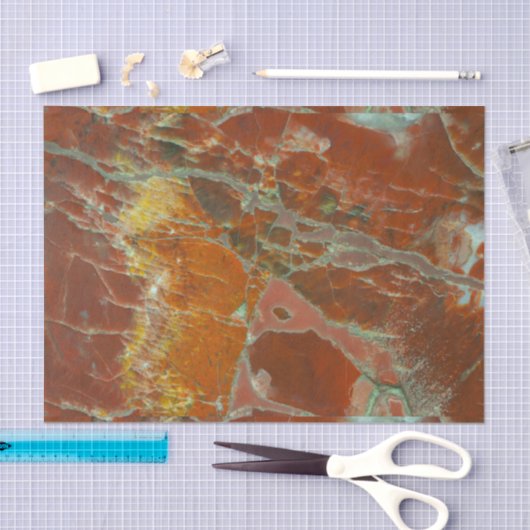 Rood en goudgepertrificeerd hout tissuepapier (Craft)