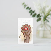 Rood- en goudglam — Productcode Visitekaartje (Staand voorkant)