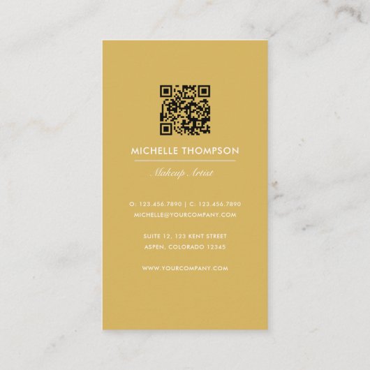 Rood- en goudglam — Productcode Visitekaartje (Achterkant)