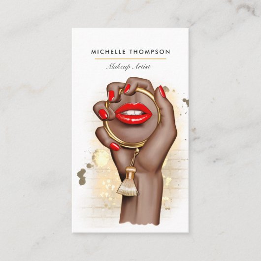 Rood- en goudglam — Productcode Visitekaartje (Voorkant)