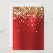 Rood en goudglitter Folie ballon 21e verjaardag Kaart (Achterkant)