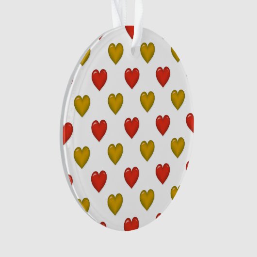 Rood- en goudhartritme ornament (voorkant)
