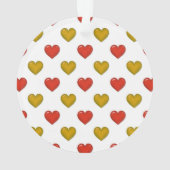 Rood- en goudhartritme ornament (achterkant)